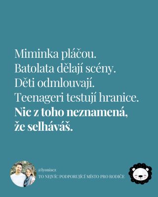 “Co dělám špatně?” 💙 Otázka, kterou si asi někdo nůší položit každá máma… Jenže většinou… to není naše ani jejich chyba....